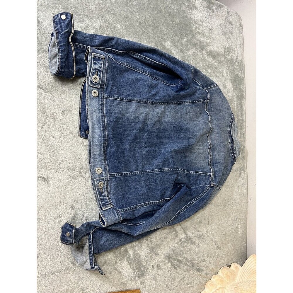 Levis Jacket Womens Size Medium Blue Denim Medium Wash Trucker Button Retro - Picture 9 of 10